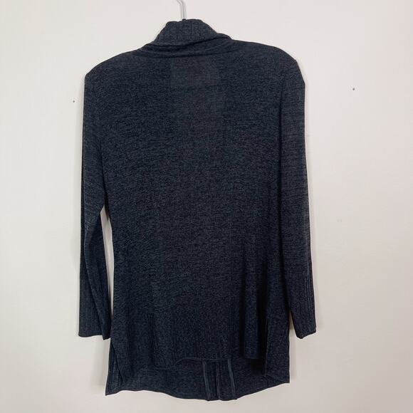 Exclusively Misook Cardigan Long Sleeve Sweater Heather Gray XSmall Petite XSP - Picture 2 of 9